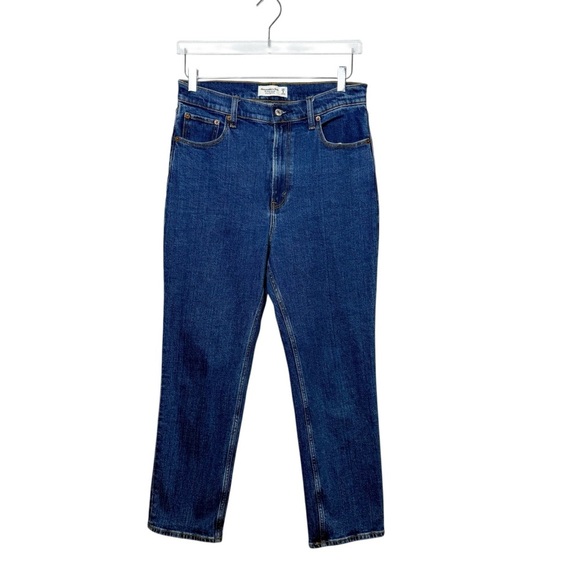 Abercrombie The Ankle Straight Medium Wash Women’s High Rise Jeans Sz 8 - Picture 1 of 11